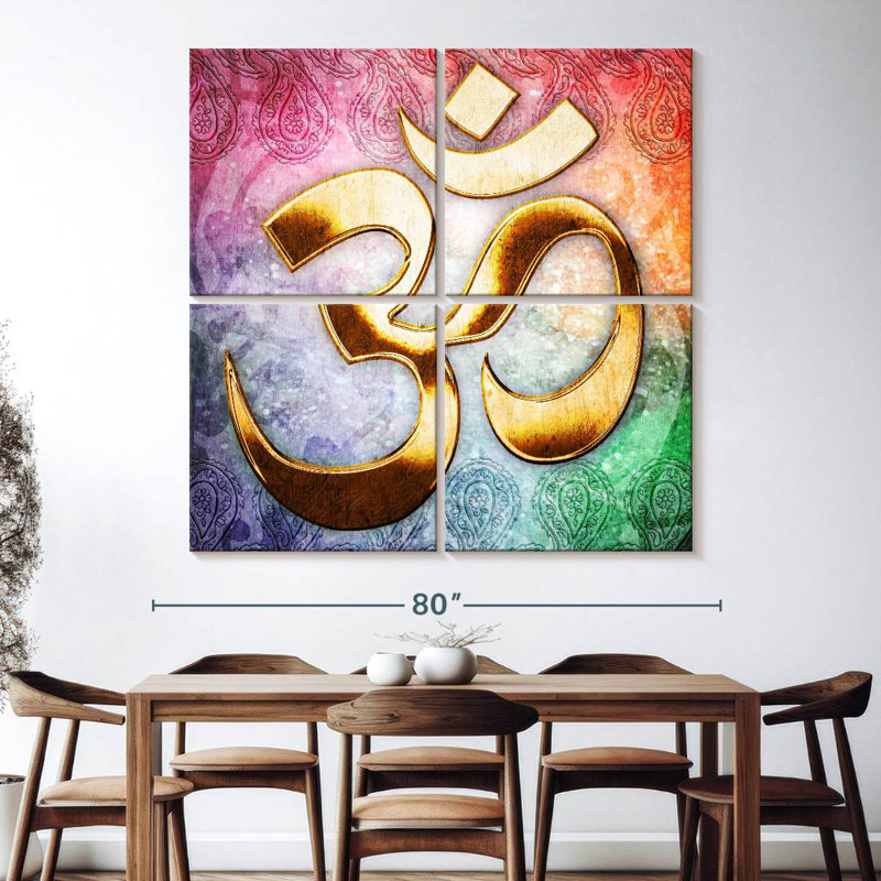 Adella Golden Om, 74" H x 74" W