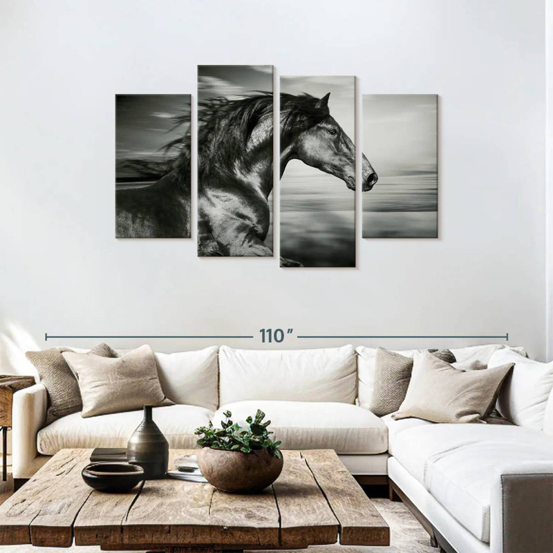 Thoroughbred, 48" H x 75" W