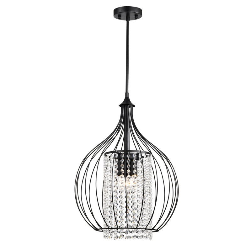 Luminaire suspendu sphérique unique et spectaculaire à 3 lumières Dickman, Noir mat