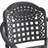Cast Aluminum Patio Dining Chair 2PCS With Black Frame And Blue Cushions