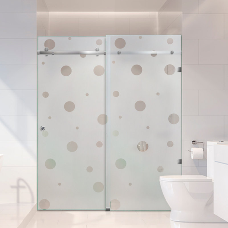 Portes de douche coulissantes en verre l 62 po x H 80 po, Gauche, Semi-privé