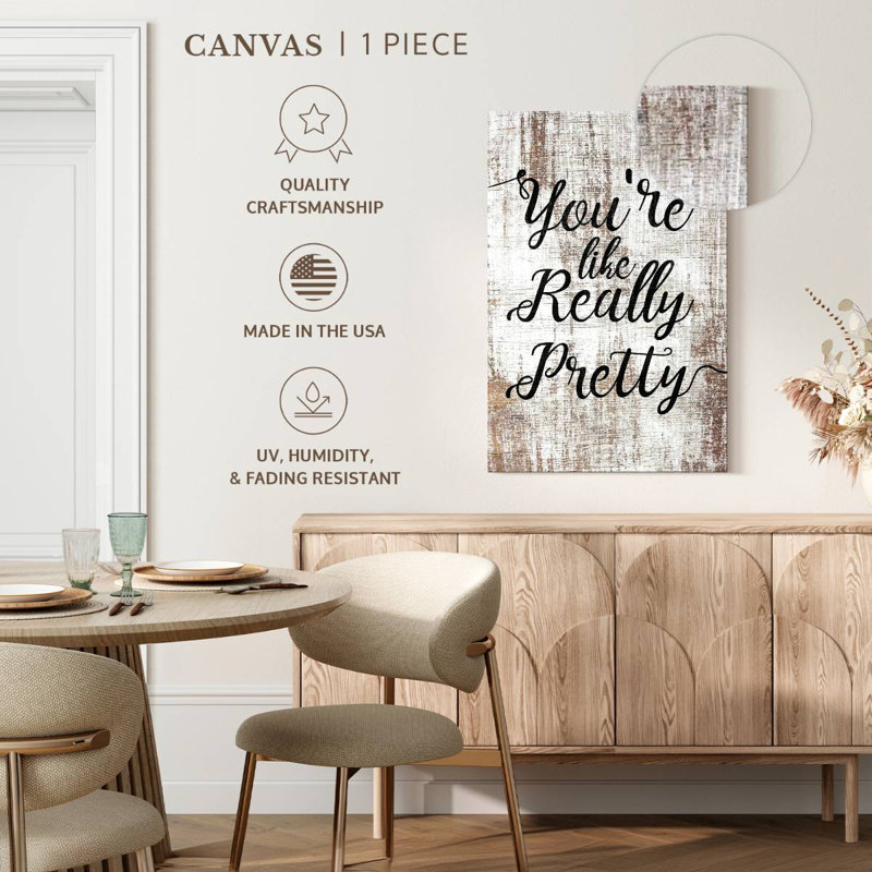 Vous êtes vraiment jolie typographie, H 24 po x l 16 po