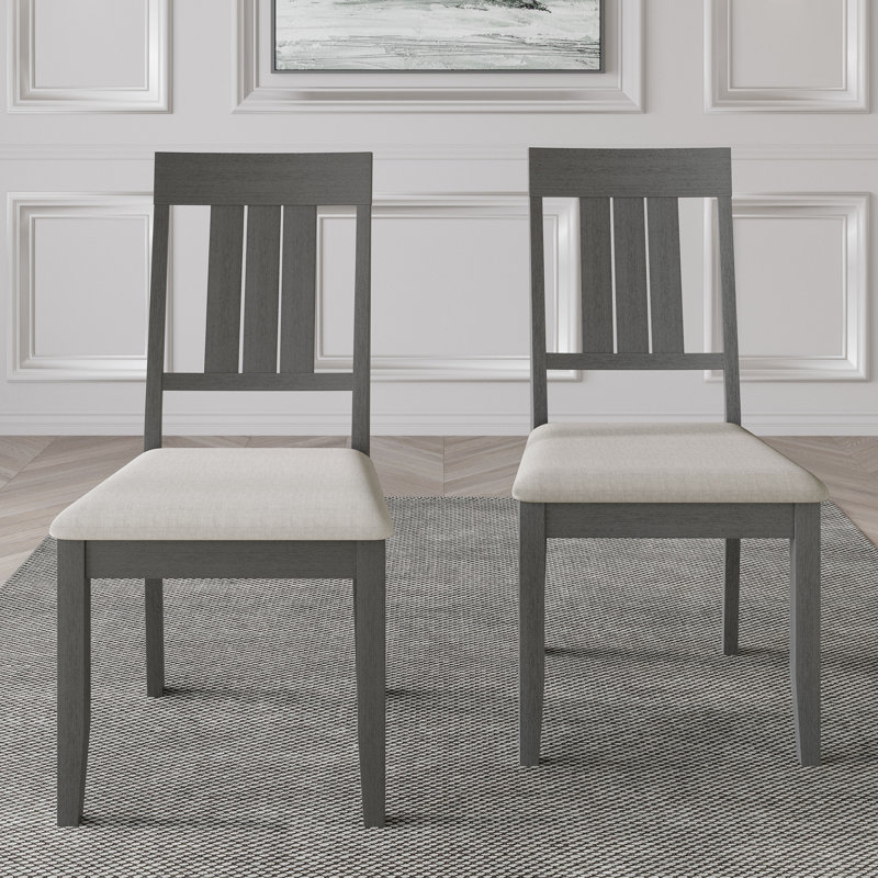 Ocossio 18.90'' H Linen Upholstered Parsons Chair, Gray