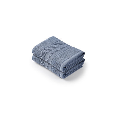 Premium Hand Towel Set (2 Pieces), Indigo Blue, 19.7 x 35.4 inches | 100% Cotton, 450 g/m² | Soft, Absorbent, and Durable | Machine Washable, Low Tumble Dry, Ideal for Bathroom & Spa Use