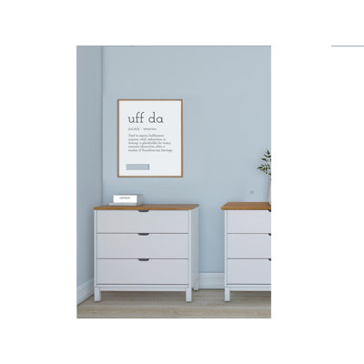 Genovese Solid Wood 76cm W 3 - Drawer Chest of Drawers