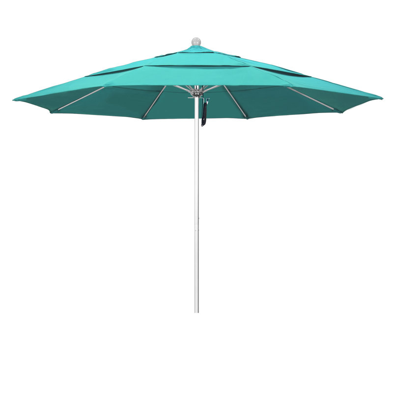 Parasol de marché 11 pi Hibo, Toile Sunbrella® Aruba