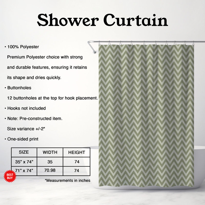 Rideau de douche Comfy Christmas - Premium, H 74 po x l 71 po, Olive