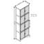 Armoire de rangement de 72,4 po de hauteur en chêne, 8 portes et 4 tablettes. Pour divers réglages. Surface lisse, zones de construction stables. Extérieur, robuste