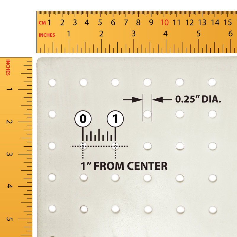 Pegboard Wall Panel Storage Solution, Size: 20.625"x 8", 2-Pack