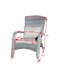 Chaise de patio avec coussins (coussin gris)