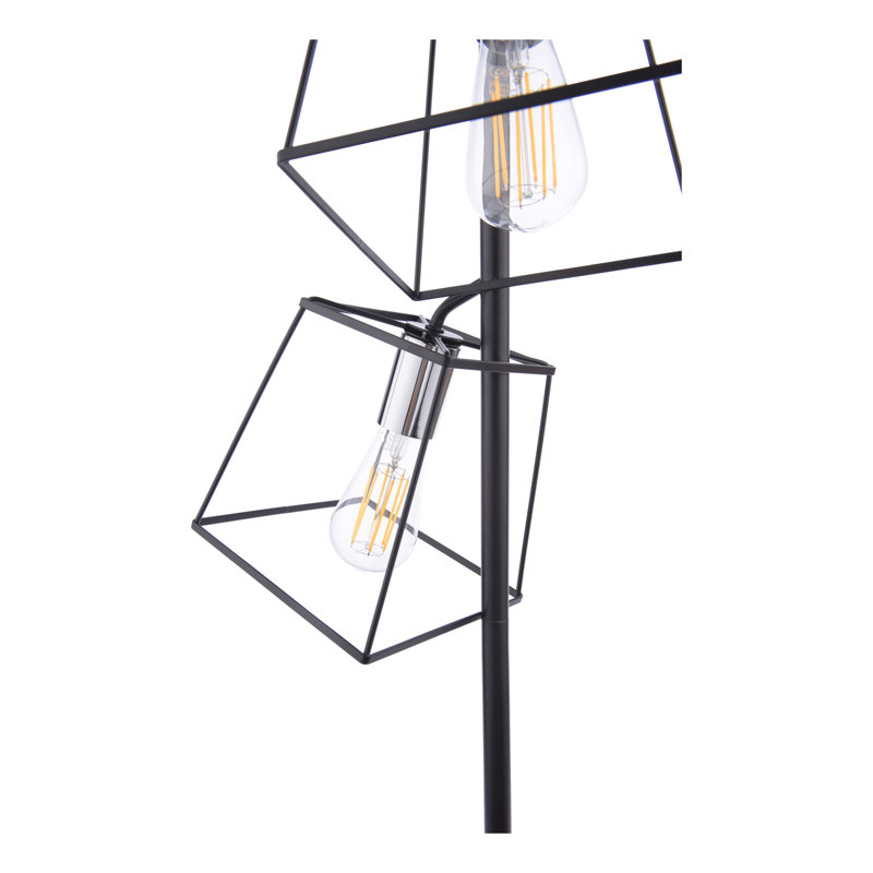 Chrisholm 180cm Column Floor Lamp, Polished Chrome