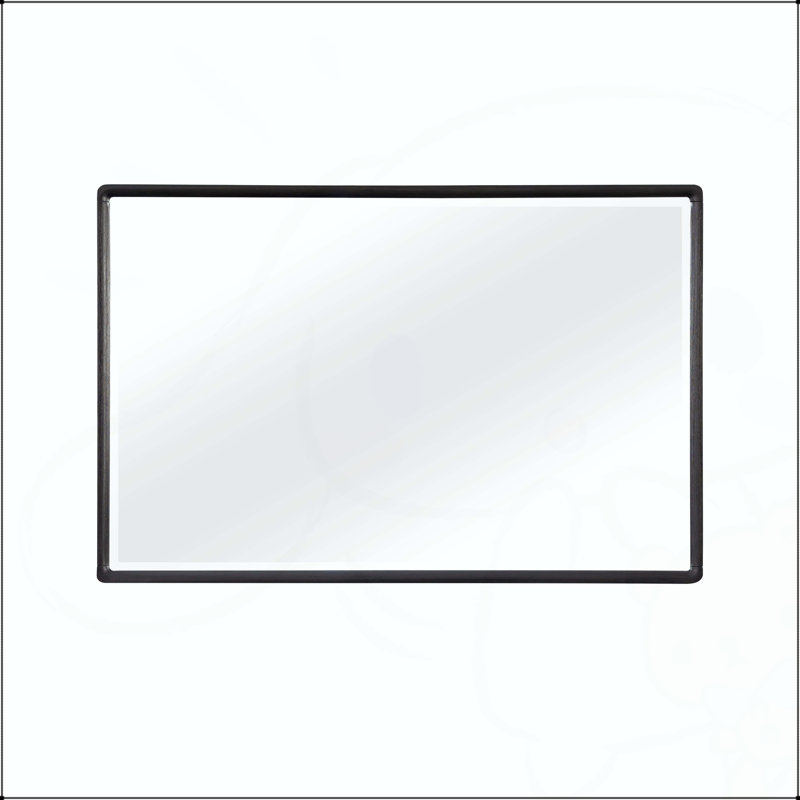 Miroir rectangulaire en bois, 26,75 po x 54 po, Noir