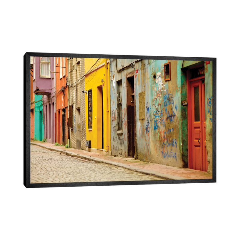 Beyoglu Alley, Istanbul, Turkey by Mark Paulda - Print on Canvas, Black Framed, 66.04 cm H x 45.72 cm W