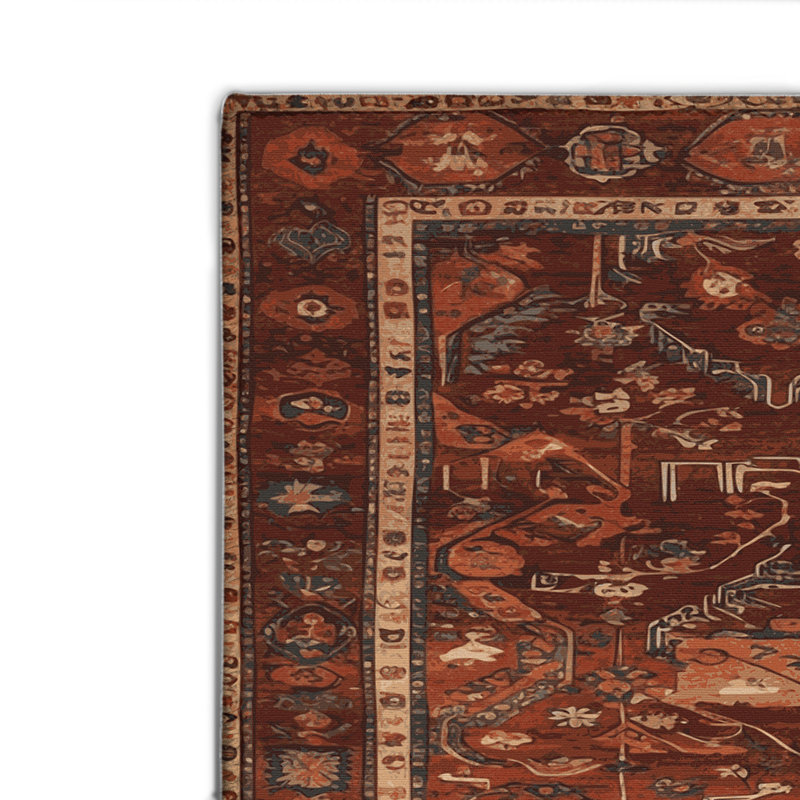 Tapis turc intérieur et extérieur brun, Rectangulaire 2 pi x 3 pi