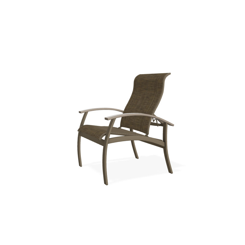 Chaise de patio Askar, Désert, Beacon taupe Sunbrella®, Bois de plage texturé