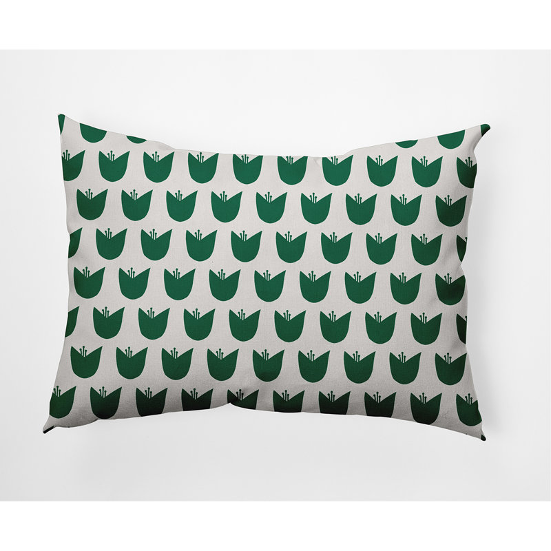 Flower Power Outdoor Reversible Throw Pillow