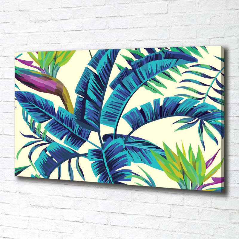 Tropical Leaves - Wrapped Canvas Print