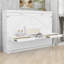 Lit escamotable avec rangement, armoire-lit pliable avec coiffeuse, miroir central et 2 tiroirs latéraux-1972029635