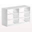 Commode 6 tiroirs avec grands tiroirs en tissu, blanc-1312265415