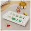 Table de jeu pliable 2-en-1 compatible avec rangement pour jouets Lego - Centre d'activités pour enfants blanc et vert avec cloisons amovibles et roulettes