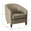 Fauteuil demi-tonneau rembourré en cuir véritable de 29,1 po de largeur-336186956