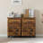 3 Drawer Lockable Filing Cabinet with Adjustable File Rails, 5 Lockable 360° Casters, Under Desk Storage Cabinet for A4 Letter Legal Files, Matte Black/Brown 15.75x19.09x26.77 In-129161554