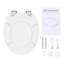 Soft Close Toilet Seat, Universal Toilet Seat O-shaped Wooden with Stainless Steel Hinges, Quick Release, Easy Cleaning, Striped Texture, MDF-895466348