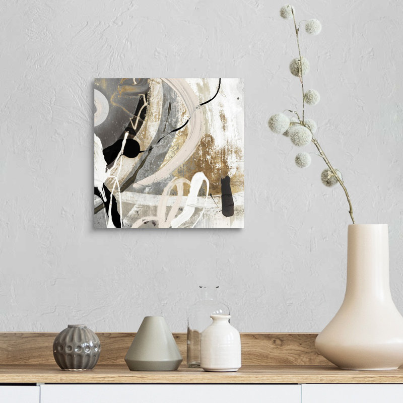 Tangled III - peinture sur toile, Toile tendue, H 12 po x l 12 po, Sans cadre