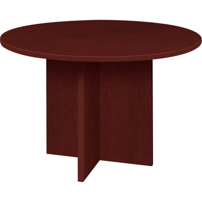Paizlea Prominence Round Laminate Conference Table - 29" X 42" , 1" Top, 0.1" Edge, Gray by Inbox Zero