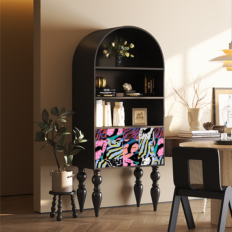 Modern art arch multi-layer display bookcase