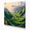«Hawaiian Valleyys», art mural sur toile verte