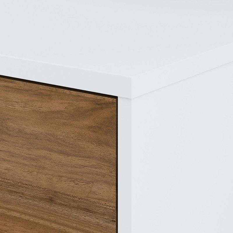 Jamestown 16'' Wide 2 -Drawer File Cabinet, Fresh Walnut/White