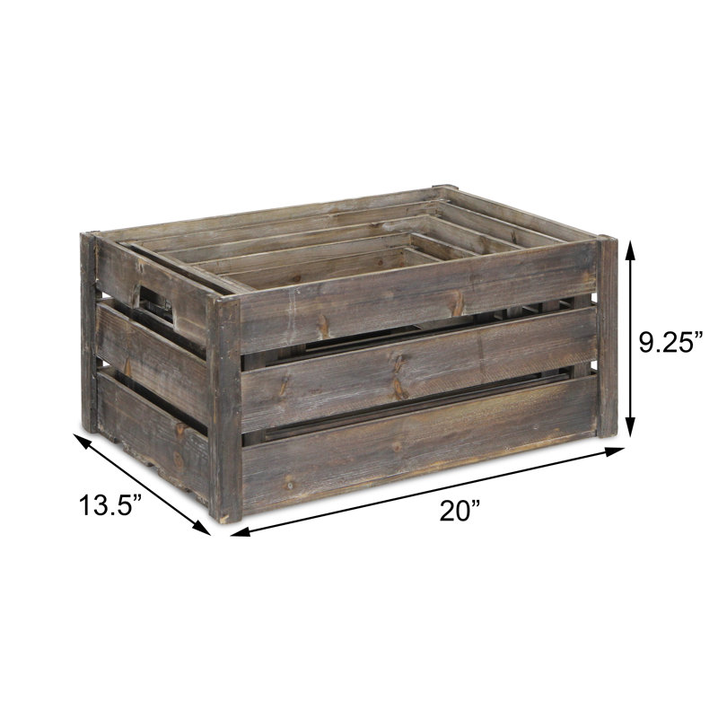 Ensemble de caisses en bois 5 pièces