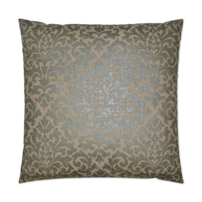 Glam Pillow Cover & Insert, Pewter, Square 24", Square 