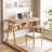 100% Solid Wood Desk With Drawers - Mid Century Modern Desks With Drawers & Storage Shelf, Small Writing Desk For Small Spaces, Home Office Desks For Bedroom & Home, Walnut Color-70114609-74668385