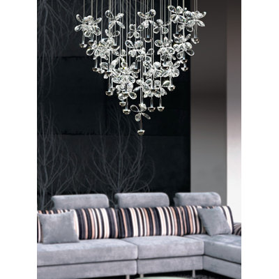 28 - Light Polished Chrome LED Pendant