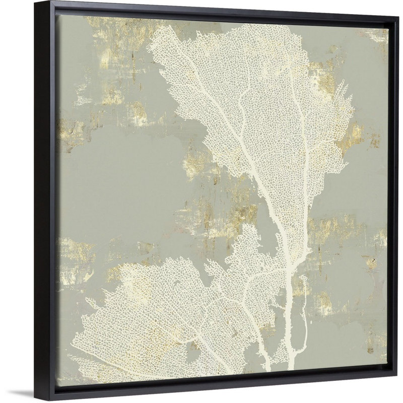 Reproduction d’art sur toile « Sea Coral II » par Aimee Wilson, Cadre noir, H 26 po x l 26 po x P 1,75 po