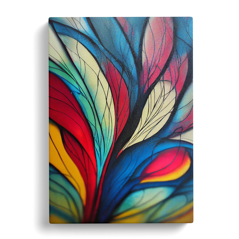 XC1022-4589X The Pretty Feathers Abstract - Wrapped Canvas Print, 50cm H x 35cm W x 3cm D