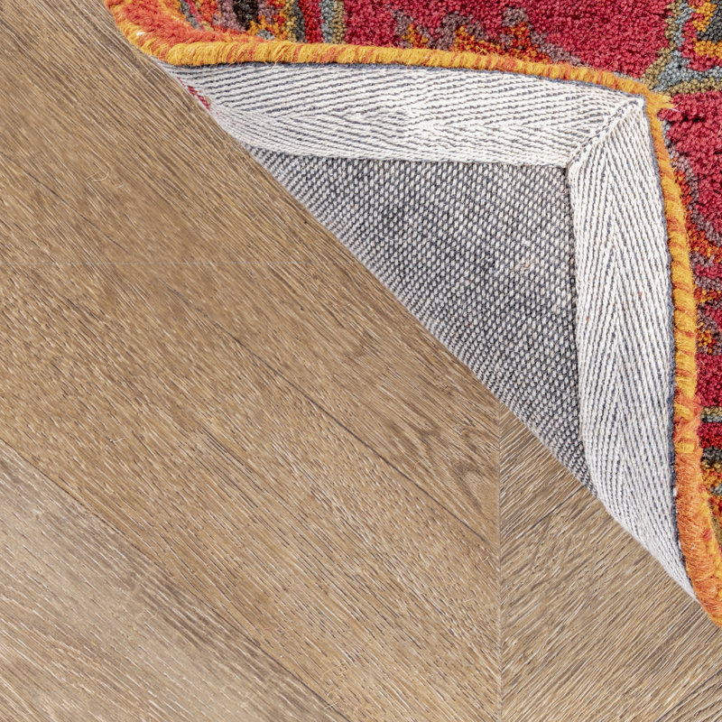 Tapis orange vibrant Élégance Adileh, 4' x 6'