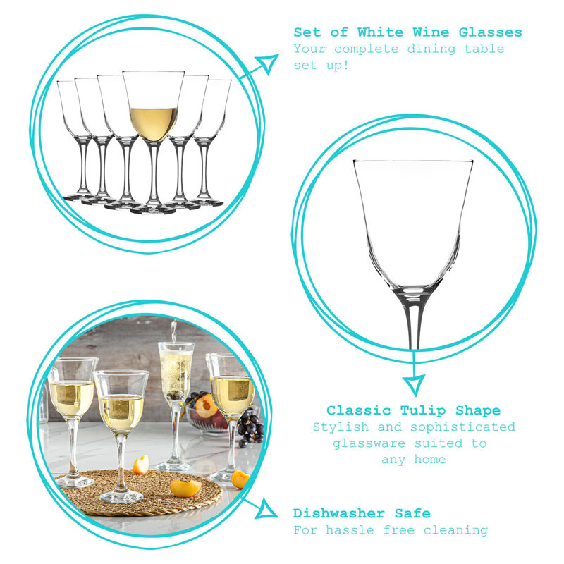 250ml Handmade White Wine Glass, 24