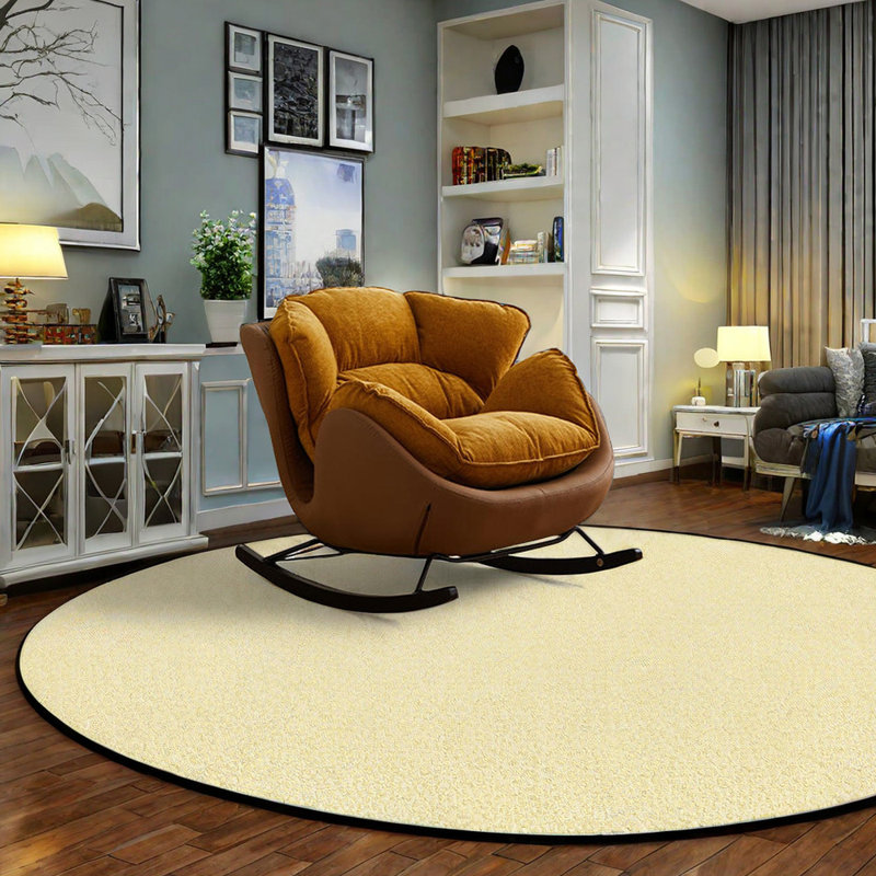 Chaise berçante ergonomique, Jaune, Brun
