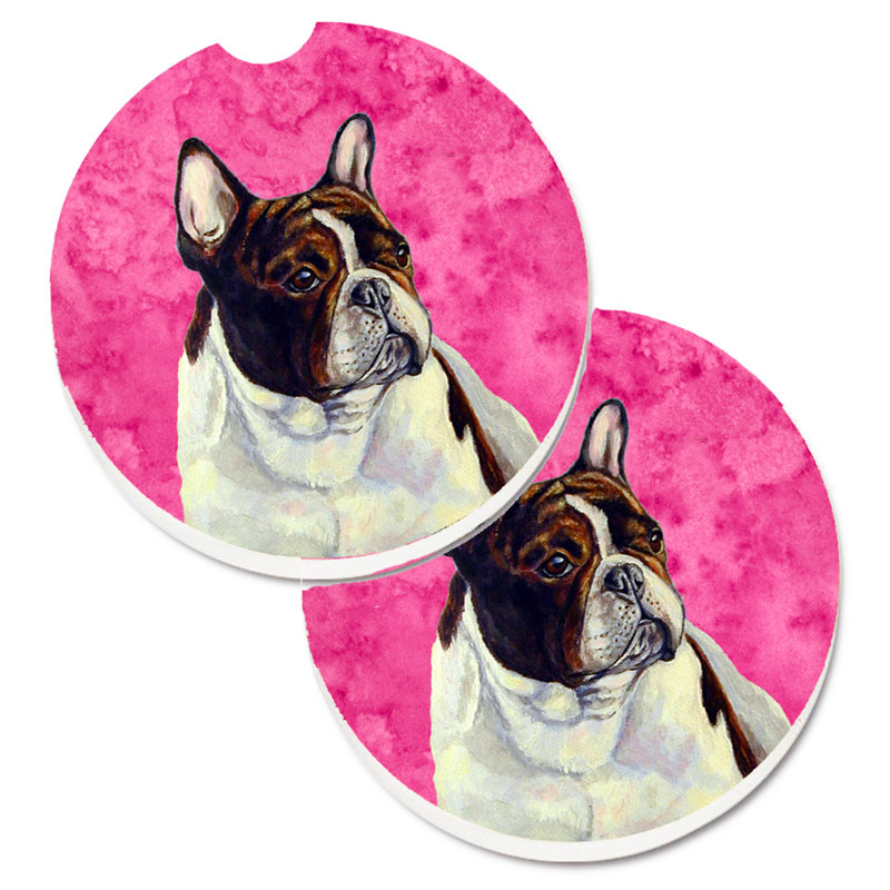 Sous-verre barbu collie voiture, Bouledogue français