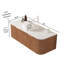 Meuble-lavabo avec évier, meuble de rangement mural avec 2 tiroirs, meuble-lavabo avec rangement pour la maison