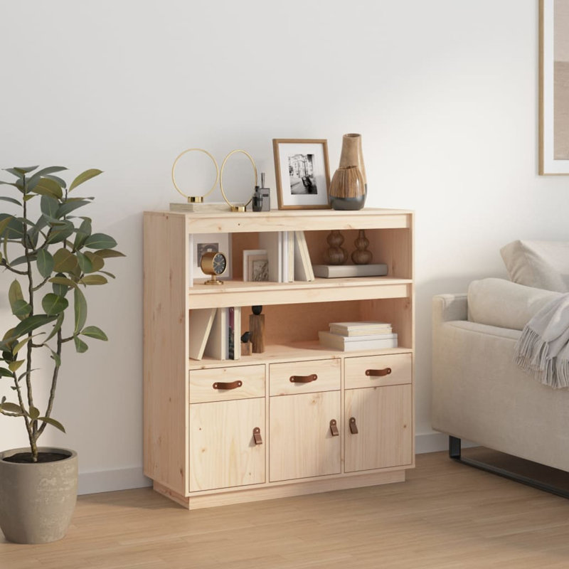 Arbay Accent Cabinet, Natural sheesam wood