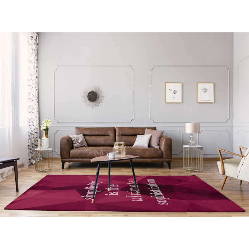 Tapis simple en poly-chenille à guillemet sophistiqué, Rectangle 9 pi x 12 pi
