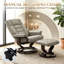 Fauteuils inclinables modernes avec repose-pieds, fauteuil inclinable réglable en similicuir, pivotant à 360° pour la maison