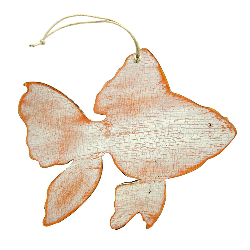 5'' Handmade Wood Animals Holiday Shaped Ornament