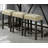 Dining Room 4Pc Set Functional Unique Dining Table W USB 3X Stools Tufted Seats Kitchen