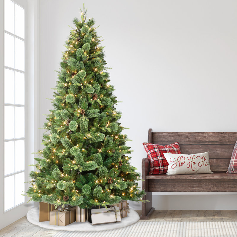 7.5' Lighted Pine Christmas Tree