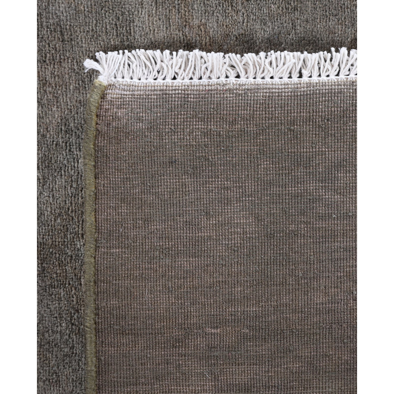 Overdyed Hand-Knotted Wool Modern-Contemporary Brown Area Rug 3' 1" x 5' 0"
